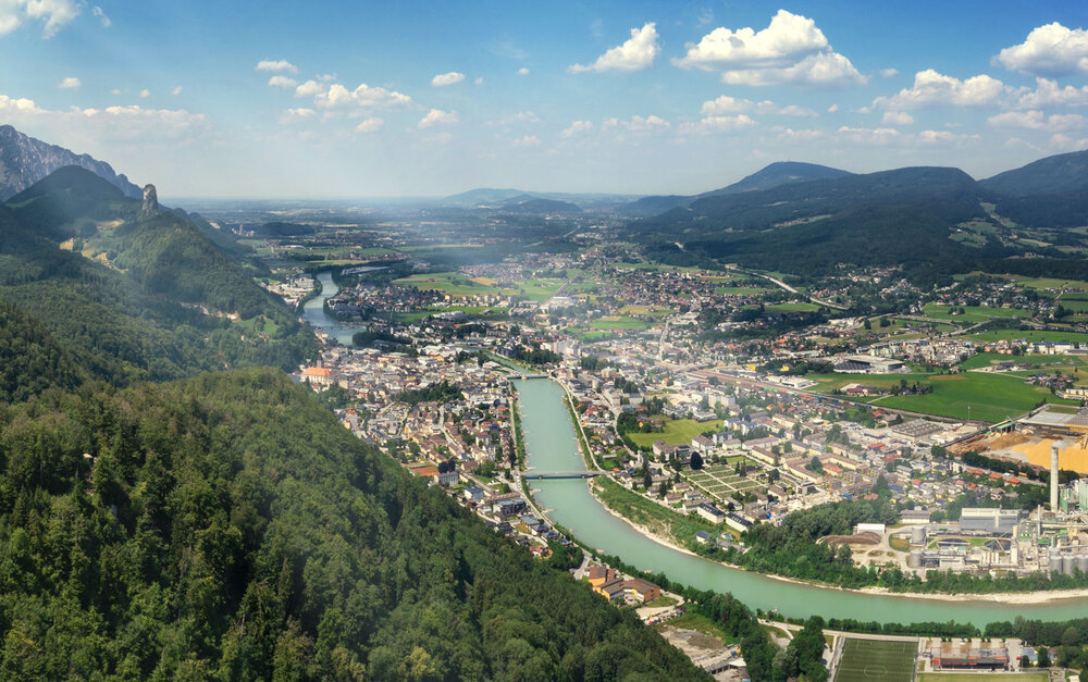 Luftbild Hallein+ / Hallein+